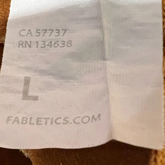 Fabletics Gold Luxe Velour Elastic Waist Tapered Leg Jogger Pants Women's Large - Picture 7 of 7